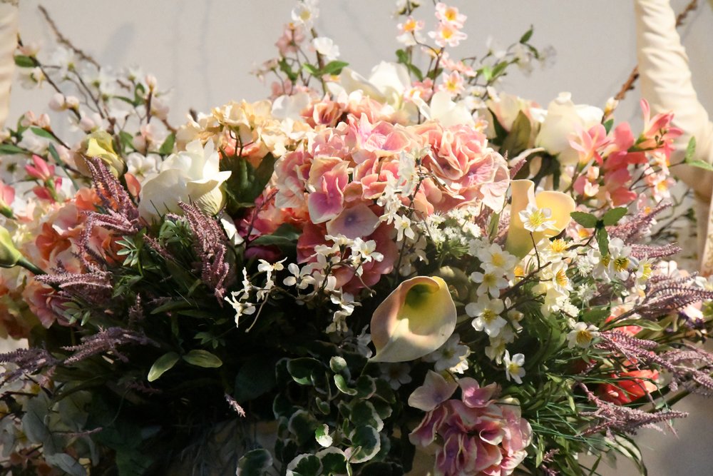 A pink floral arrangement